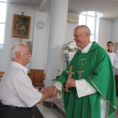 19 iulie: Huşi "Sfântul Anton de Padova": Liturghia de mulţumire a părintelui Ieronim Budulai pentru 50 ani de preoţie