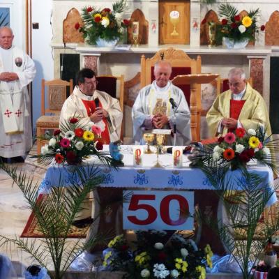 1 august: Ciugheş: Liturghia de mulţumire a părintelui Ieronim Budulai pentru 50 ani de Preoţie