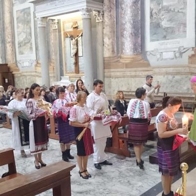 11 octombrie: Roma: PS Petru Gherghel la comunitatea romano-catolică română din San Vitale