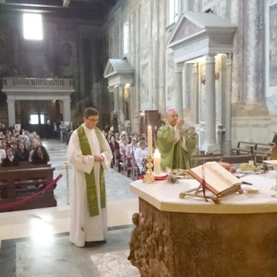 11 octombrie: Roma: PS Petru Gherghel la comunitatea romano-catolică română din San Vitale