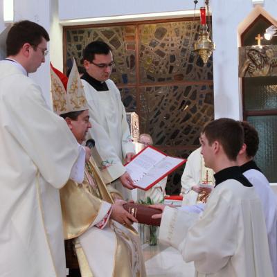 19 martie: Iaşi: Sărbătoarea hramului Seminarului şi conferirea lectoratului şi acolitatului