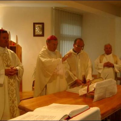 Sfinţirea capelei din Grădiniţa 'Sfânta Familie' la Gherăeşti