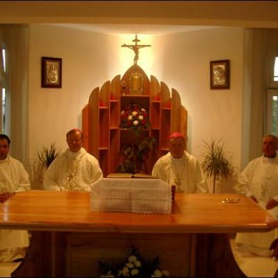 Sfinţirea capelei din Grădiniţa 'Sfânta Familie' la Gherăeşti