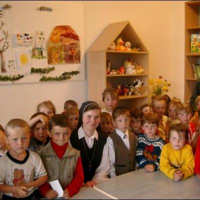 Sfinţirea capelei din Grădiniţa 'Sfânta Familie' la Gherăeşti