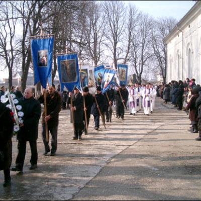 Înmormântarea pr. Anton Gabor la Săbăoani