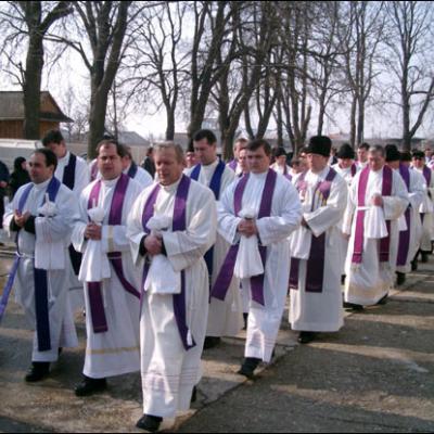 Înmormântarea pr. Anton Gabor la Săbăoani