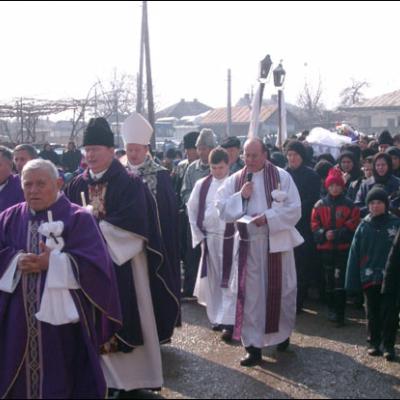 Înmormântarea pr. Anton Gabor la Săbăoani
