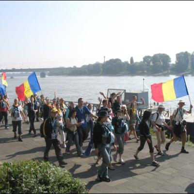Tineri pelerini români la ZMT Köln