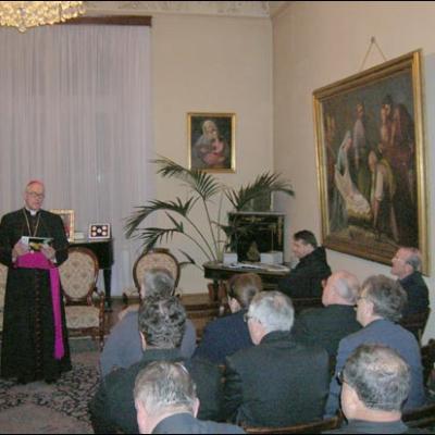 11 decembrie 2006: Bucureşti (Nunţiatura apostolică): Lansarea cărţii "Un buchet de laude pentru papa Ioan Paul al II-lea"