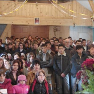 14 octombrie 2007: Iaşi: Celebrarea hramului în noua parohie Dancu