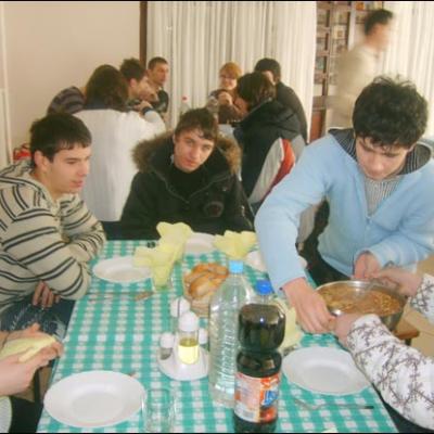 9 februarie 2008: Luncani: Zi de reculegere cu tinerii din Bacău