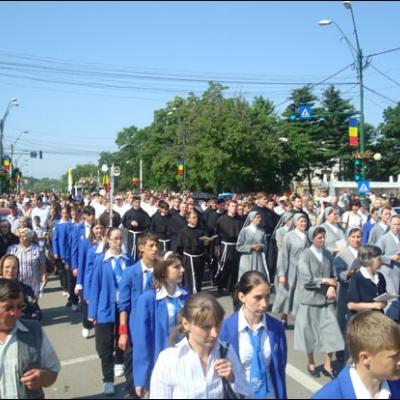 31 mai 2008: Oneşti: Fericitul Ieremia a ajuns în sanctuarul care i-a fost dedicat