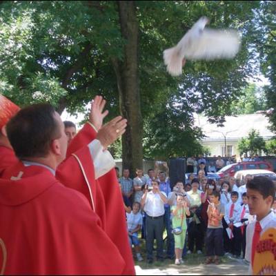 20 iulie 2008: Administrarea Mirului în Parohia Gheraesti