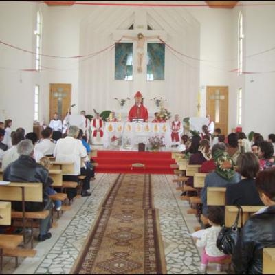 30 august 2008: Administrarea Mirului în Parohia Podu Iloaie la 14 copii