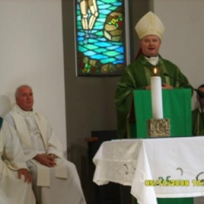5 octombrie 2008: Roma: Ep. Aurel Percă în vizită la românii catolici