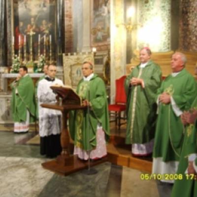 5 octombrie 2008: Roma: Ep. Aurel Percă în vizită la românii catolici