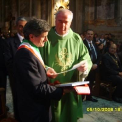 5 octombrie 2008: Roma: Ep. Aurel Percă în vizită la românii catolici