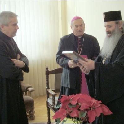 15 ianuarie 2009: Iaşi: Vizita ÎPS Teofan, mitropolitul Moldovei şi Bucovinei, la Institutul Teologic Romano‑Catolic "Sf. Iosif"