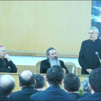 15 ianuarie 2009: Iaşi: Vizita ÎPS Teofan, mitropolitul Moldovei şi Bucovinei, la Institutul Teologic Romano‑Catolic "Sf. Iosif"