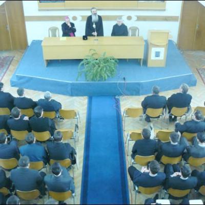 15 ianuarie 2009: Iaşi: Vizita ÎPS Teofan, mitropolitul Moldovei şi Bucovinei, la Institutul Teologic Romano‑Catolic "Sf. Iosif"