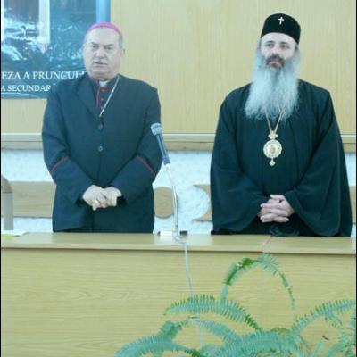 15 ianuarie 2009: Iaşi: Vizita ÎPS Teofan, mitropolitul Moldovei şi Bucovinei, la Institutul Teologic Romano‑Catolic "Sf. Iosif"