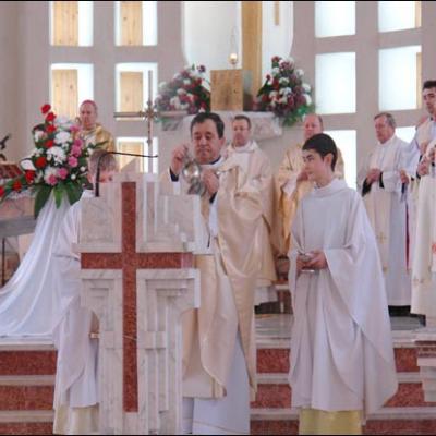 25 martie 2009: Bacău "Sfânta Cruce": Prima profesiune şi înnoirea voturilor în familia religioasă SCMP