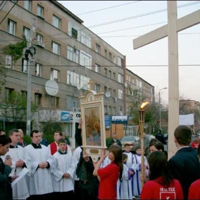 5 aprilie 2009: Bacău: Manifestare a credinţei pe străzile oraşului