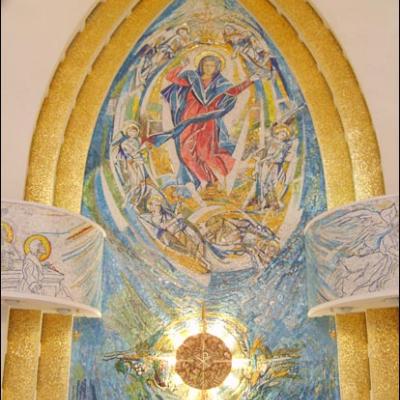 10 mai 2009: Iaşi: Noi mozaicuri în catedrala "Sfânta Fecioară Maria, Regină"