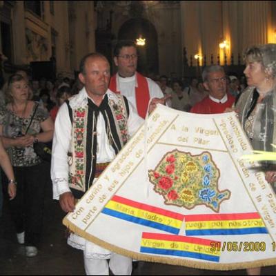 31 mai 2009: Zaragoza (Spania): Ziua de Rusalii - ziua oferirii mantiei românilor
