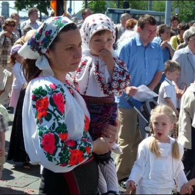 14 iunie 2009: Budapesta: Procesiune în sărbătoarea Trupul şi Sângele Domnului