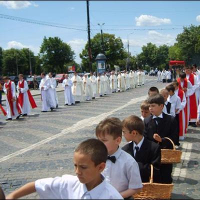 14 iunie 2009: Iaşi (ERC): Procesiunea în sărbătoarea Trupul şi Sângele Domnului