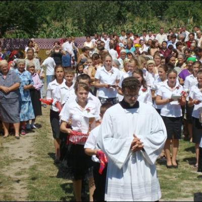 25 iulie 2009: Administrarea Mirului în Parohia Arini