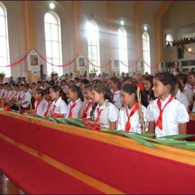 1 august 2009: Administrarea Mirului în Parohia Horgeşti