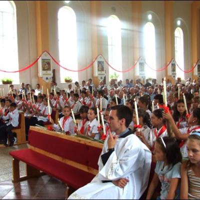1 august 2009: Administrarea Mirului în Parohia Horgeşti