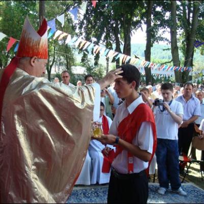 22 august 2009: Administrarea Mirului în Parohia Călugăreni şi filiala Roşiori