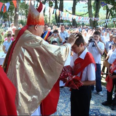 22 august 2009: Administrarea Mirului în Parohia Călugăreni şi filiala Roşiori