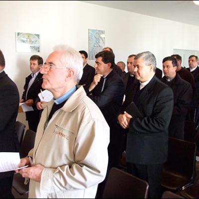 28 octombrie 2009: Traian: Întrunirea membrilor Consiliului Prezbiteral şi ai Consiliului Pastoral Diecezan
