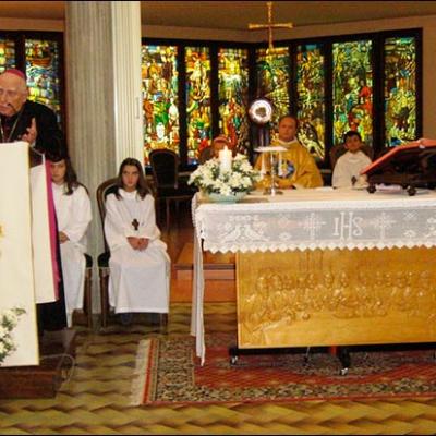 1 noiembrie 2009: Pordenone: Un episcop în vizită la comunitatea catolică română