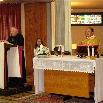 1 noiembrie 2009: Pordenone: Un episcop în vizită la comunitatea catolică română