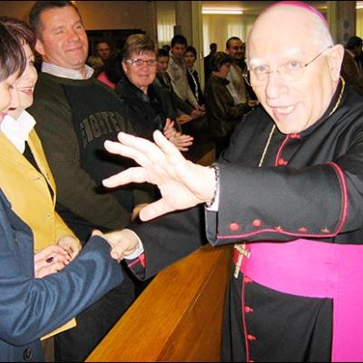 1 noiembrie 2009: Pordenone: Un episcop în vizită la comunitatea catolică română