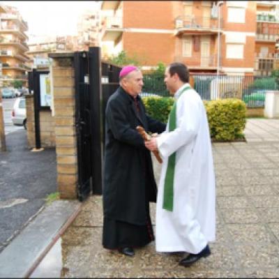 8 noiembrie 2009: Ladispoli: Vizita ep. Petru Gherghel la comunitatea catolică românească