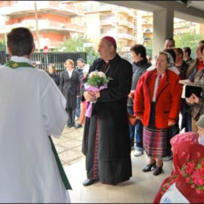 8 noiembrie 2009: Ladispoli: Vizita ep. Petru Gherghel la comunitatea catolică românească