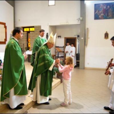 8 noiembrie 2009: Ladispoli: Vizita ep. Petru Gherghel la comunitatea catolică românească