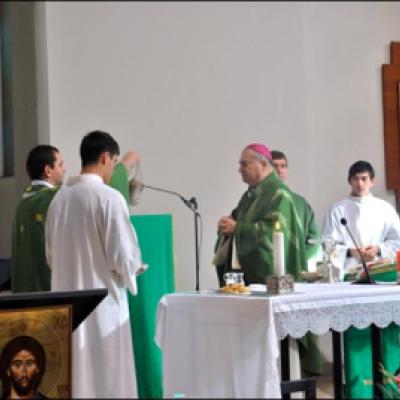 8 noiembrie 2009: Ladispoli: Vizita ep. Petru Gherghel la comunitatea catolică românească