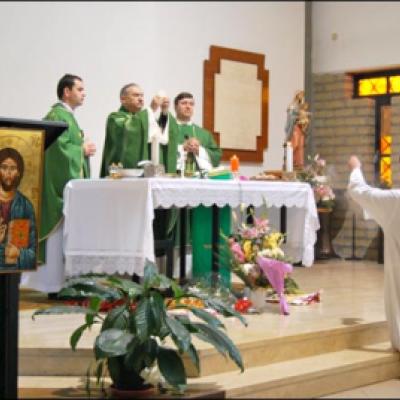 8 noiembrie 2009: Ladispoli: Vizita ep. Petru Gherghel la comunitatea catolică românească