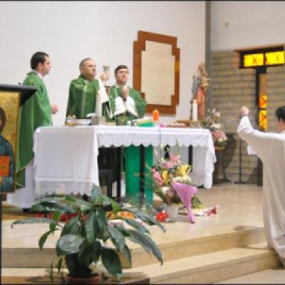 8 noiembrie 2009: Ladispoli: Vizita ep. Petru Gherghel la comunitatea catolică românească