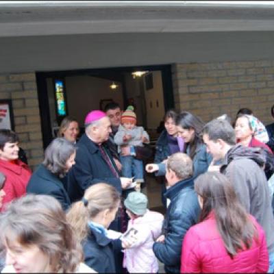 8 noiembrie 2009: Ladispoli: Vizita ep. Petru Gherghel la comunitatea catolică românească