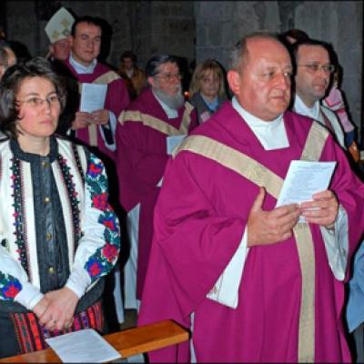 6 decembrie 2009: Köln: Vizita episcopului Aurel Percă la comunitatea românească