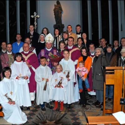 6 decembrie 2009: Köln: Vizita episcopului Aurel Percă la comunitatea românească