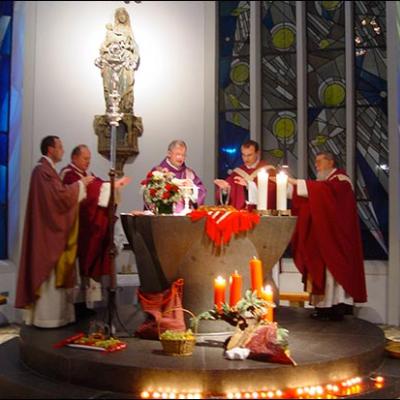 6 decembrie 2009: Köln: Vizita episcopului Aurel Percă la comunitatea românească